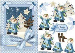 Mr Frosty's Snowtime Card Front with Step by Sep