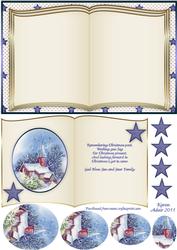 Christmas Magic Book Card Front with Pyramage