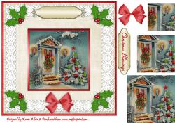A Christmas Welcome Pyramid Card Front