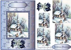 Christmas Mass Card Front with Pyramage