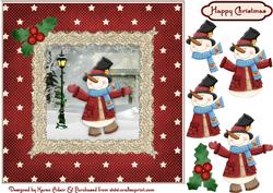 Snow Much Fun Square Card Front with Step by Step