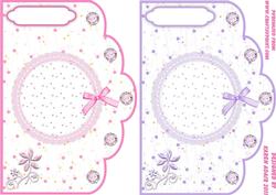 Lacy Scallop Card Fronts in Pink and Lilac