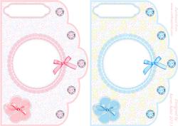 Floral Lacy Scallop Card Fronts in Peach and Turquoise
