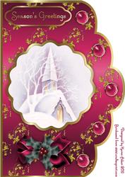 The Bleak Mid-winter A4 Scallop Card Front