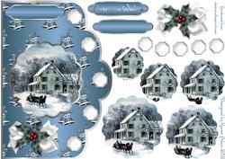 The Christmas Sleigh Ride Scallop Card with Shaped Pyramage