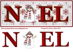 A Noel Snowman Large Dl Card Front with Step by Step