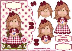 Little Petal Scallop Card Front with Step by Step