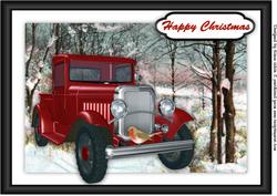 My Big Red Truck A4 Card Front