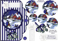 A Christmas Homecoming Scallop Card and Shaped Pyramage