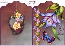 Fantasy Flowers Quick Cut 'n Fold Scallop Top Card