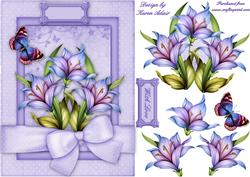 Floral Fantasy Card Front with Step by Step