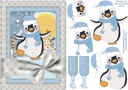 The Happy Penguin Card Front and Step by Step