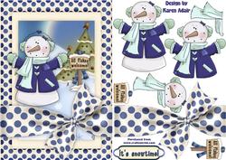 Our Snowflake Friend Card Front with Step by Step