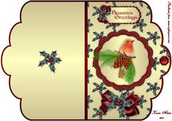 The Christmas Robin Cut and Fold Quick Card