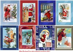 Vintage Santa Framed Toppers