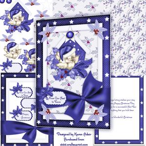 The Little Christmas Sparrow Has the Blues A4 Card Kit