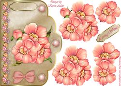 Pretty Posy Scallop Card Front with Step by Step