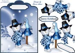 Frosty the Snowman Scallop Top with Step by Step