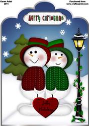 The Snow Friends A4 Scallop Top Card Front