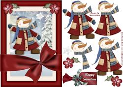 Mr Frosty's Farewell Card Front with Step by Step