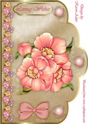 Pretty Posy A4 Scallop Card Front