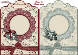 Christmas Mistletoe Scallop Top Card Fronts