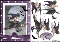 The Lickle Witch Card Front with Step by Step