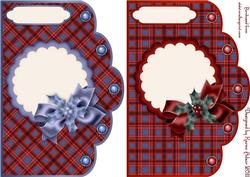Christmas Plaids Card Bases - Blue and Red