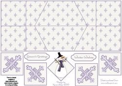 Flakey Snowman 2 Double Diamond Fold Card