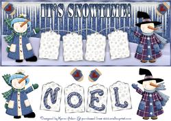 It's Snowtime Large Dl Card Front with Step by Step