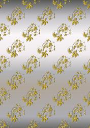 Embossed Holly Flourishes in Silver and Gold