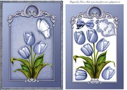 A Tableau of Tulips Card Front with Step by Step