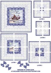 A Warm Winter Welcome Quadramid Card Front
