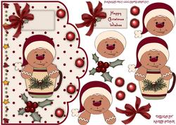 Christmas Cookie in a Cup Scallop Edge with Step by Step