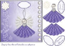 Little Angel in Lilac Square Card Front with Step by Step