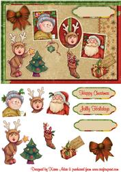 The Claus Family Album Card Front with Step by Step