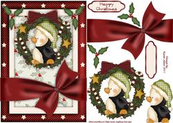 Little Christmas Penguin Wreath