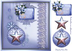 Wistful Winter Square Card Front with Step by Step