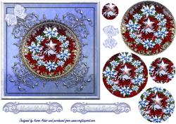 Winter Wreath Square Pyramid Card Front