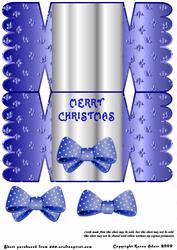 Christmas Holly N Bow Cracker Card