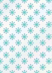 Snowflakes in Turquoise Background Paper