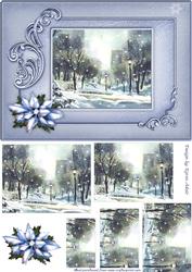Christmas Eve in the Park Pyramid Card