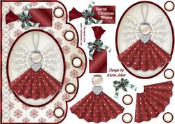 Little Christmas Angel Scallop Card and Decoupage