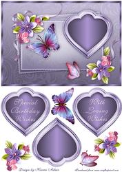 Origami Flowers N Butterflies in Lilac with Step by Step