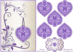 3D Lacey Heart Embellishment and Card Front