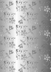 Silver Metallic Floral Embossed Background Paper