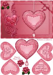 Give Your Heart Valentine Card Front with Step by Step