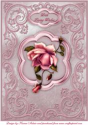 The Blush Rose A4 Card Front
