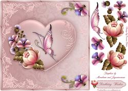 Pink Perfection Card Front with Step by Step