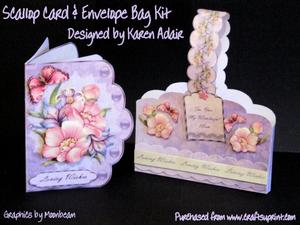 Floral Vibes Scallop Card and Envelope Bag Kit